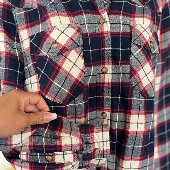 EUC JACHS Girlfriend Western Style Cotton Flannel Shirt Soft fleece Lining M - Picture 3 of 9